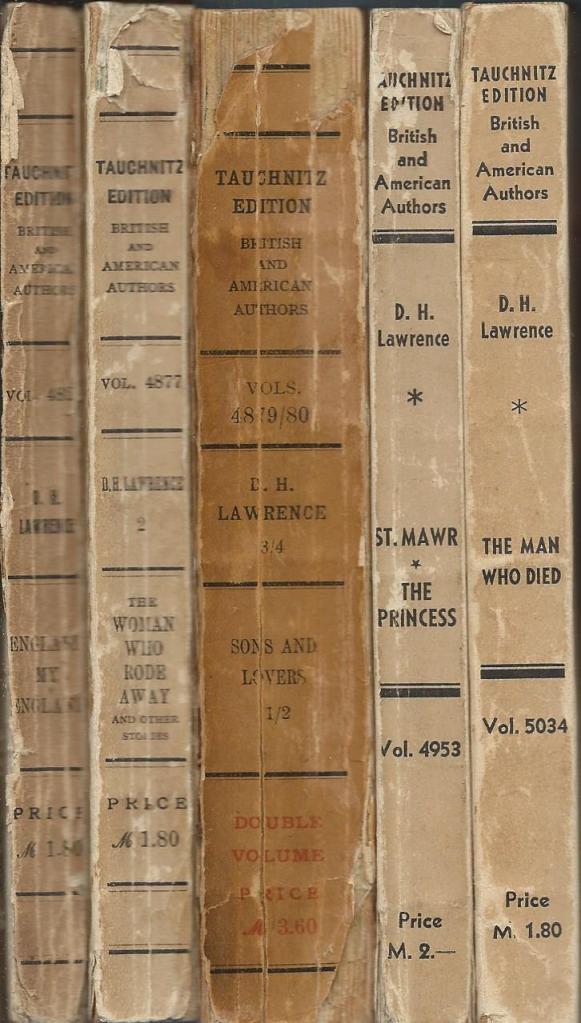 Tauchnitz DH Lawrence spines 2
