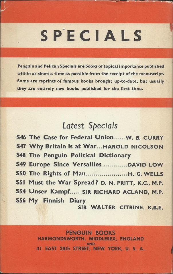 US Penguin Special S75 back cover