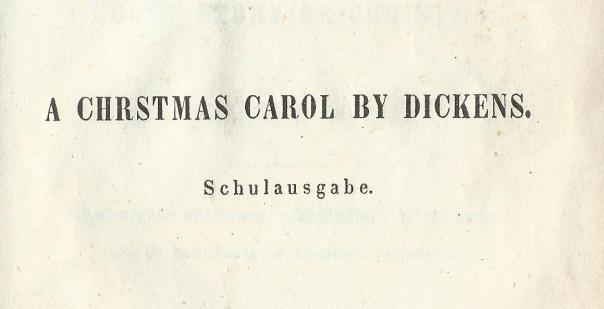 A Christmas Carol Schools Edition half title