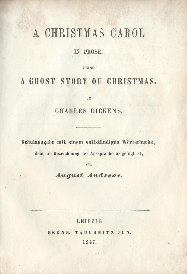 A Christmas Carol Schools Edition title page